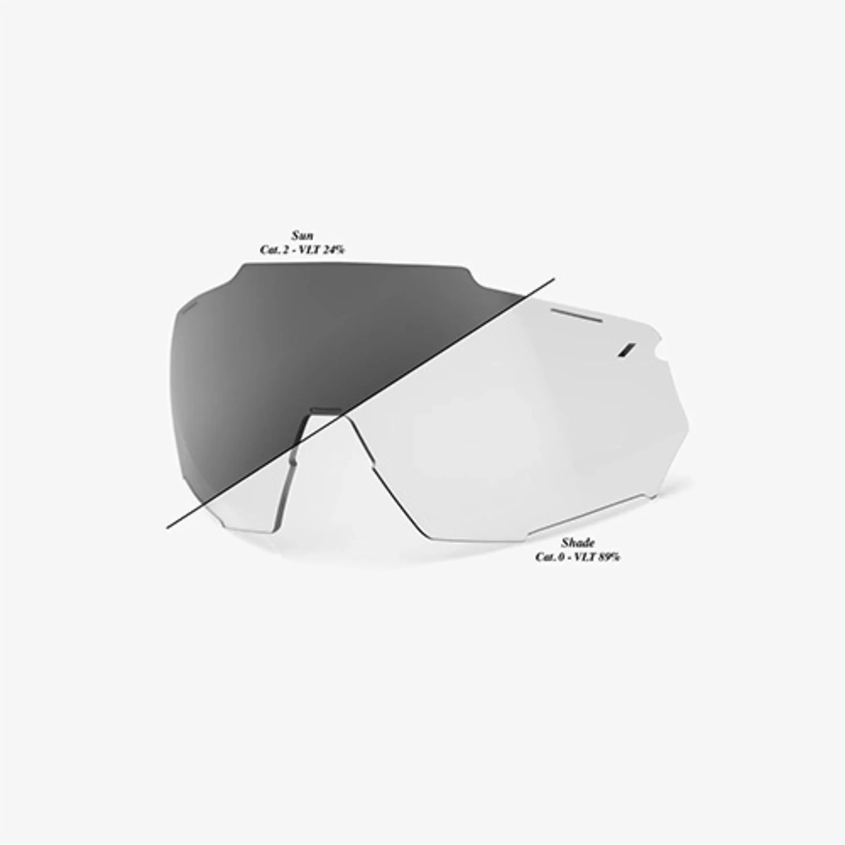 100% RACETRAP 3.0 PHOTOCHROMIC CLEAR SMOKE LENS - Image 2