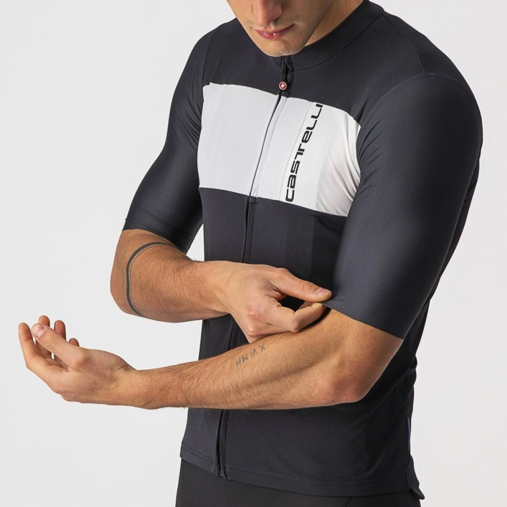 CASTELLI PROLOGO 7 JERSEY - LIGHT BLACK/SILVER GRAY/IVORY - Image 3
