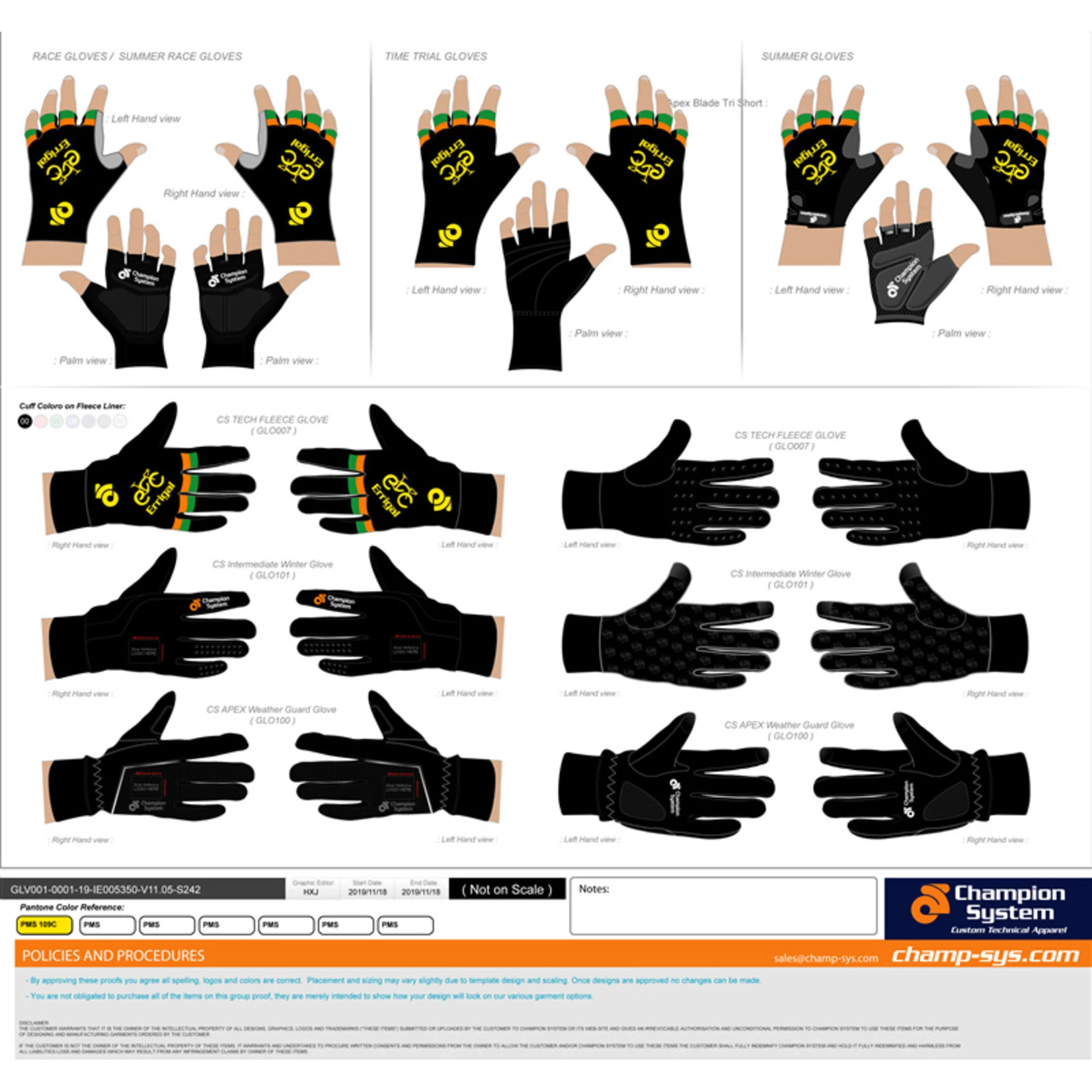 ERRIGAL CYCLE CLUB RACE GLOVES - Image 2