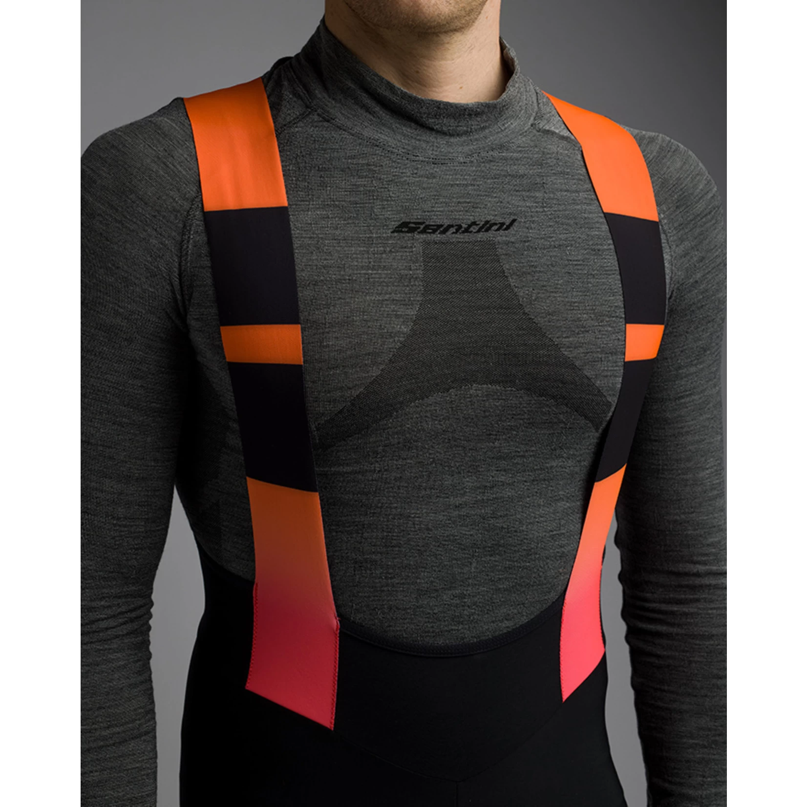 SANTINI AW COMMAND BIB TIGHTS NAT PAD 2020 BLACK - Image 5